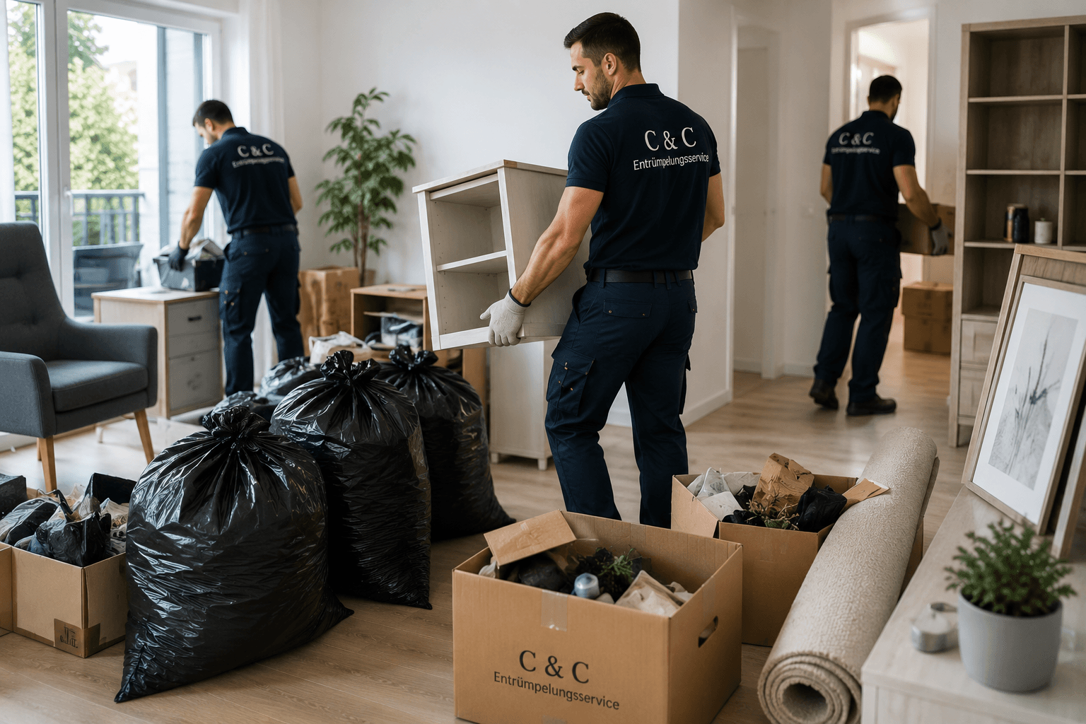 Sorgfältiger Transport von Möbeln mit Schutzverpackung